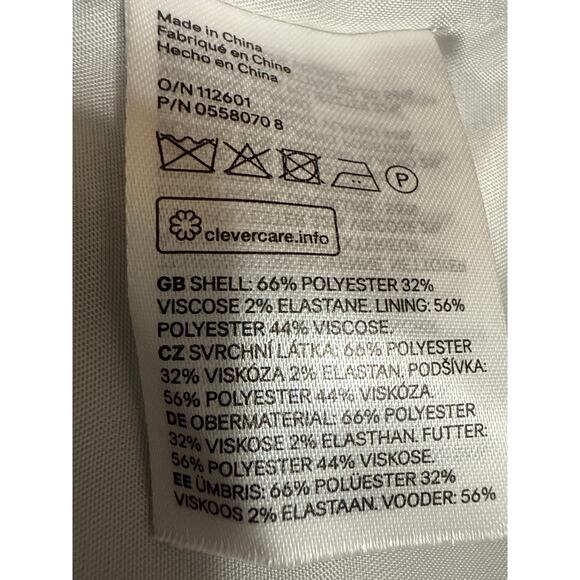 H&M Gray Plaid Long Sleeve Shaw Collar Pocket Open Blazer Coat Jacket Size 2 - Picture 4 of 4